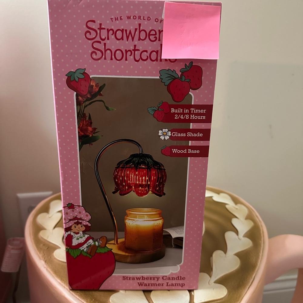 Strawberry Shortcake Candle Warmer Lamp - Red and Pink